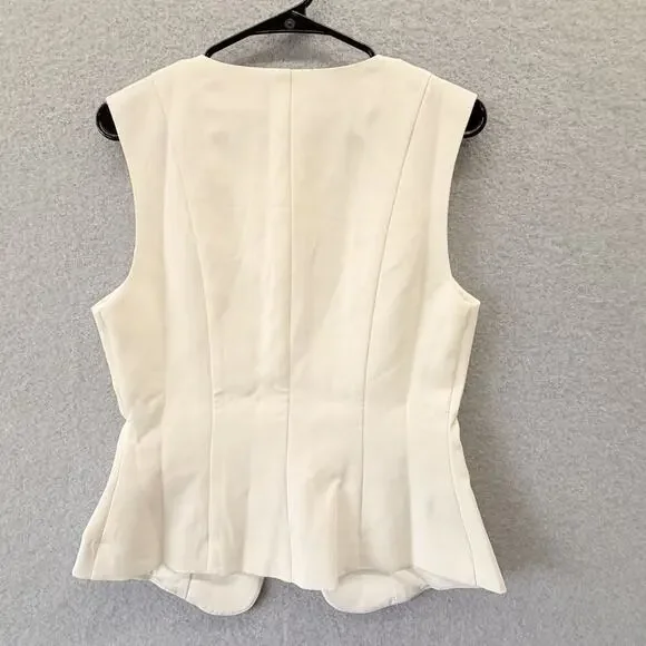 Flying Tomato Free Market Better Than Ever Woven Vest Classy White Gold Jacket S
